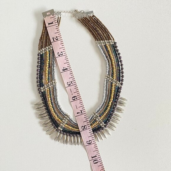 Swazi Style Vintage Handmade Beaded Choker Necklace​​ - Picture 7 of 8